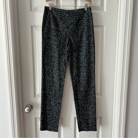 Cache Pants - Cache Vintage Dark Leopard Print Slim Leg Slacks Pants